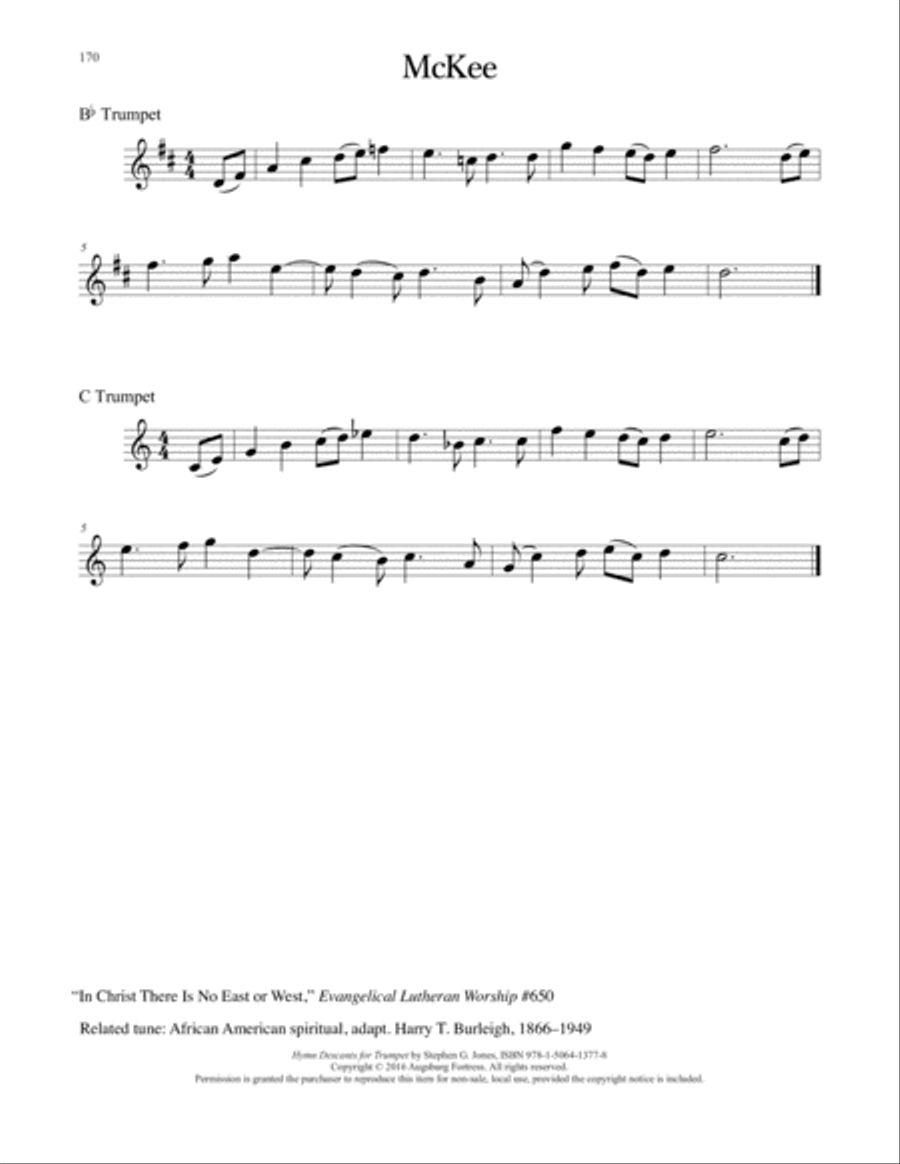 Hymn Descants for Trumpet C Trumpet scores gallery preview page 171