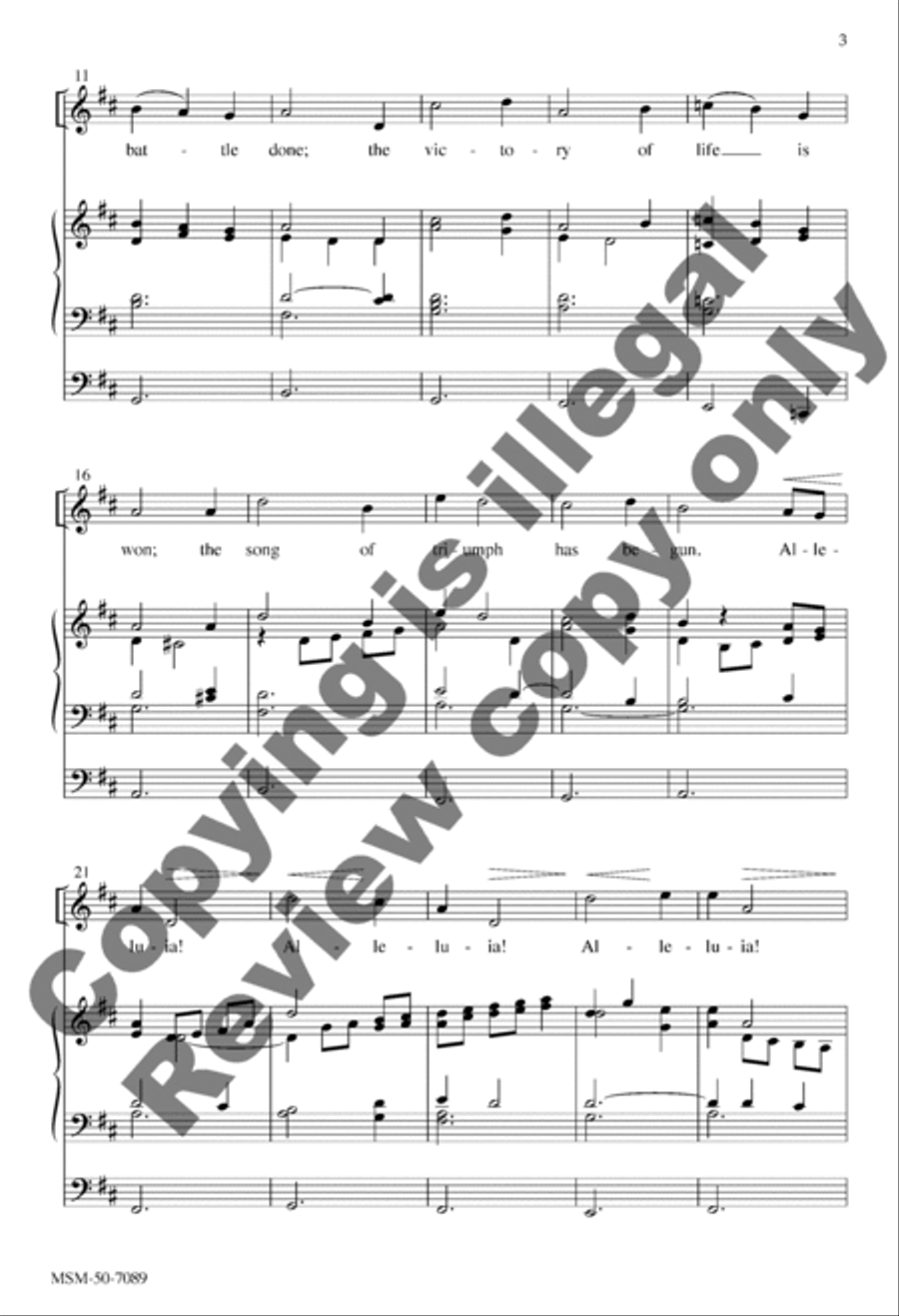 Love's Redeeming Work Is Done 4-Part scores gallery preview page 3