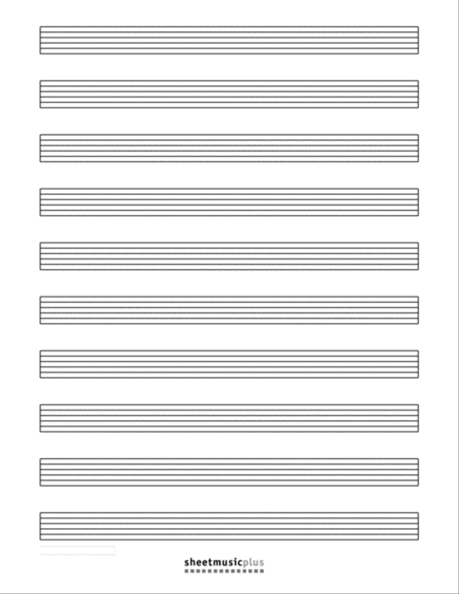 10-Staff Guitar Tab (Blank) Guitar Tablature scores gallery preview page 4