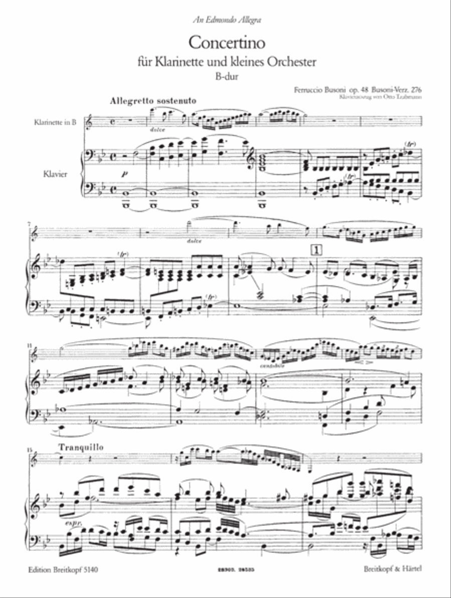 Concertino in B flat major Op. 48 K 276 Clarinet Solo scores gallery preview page 2
