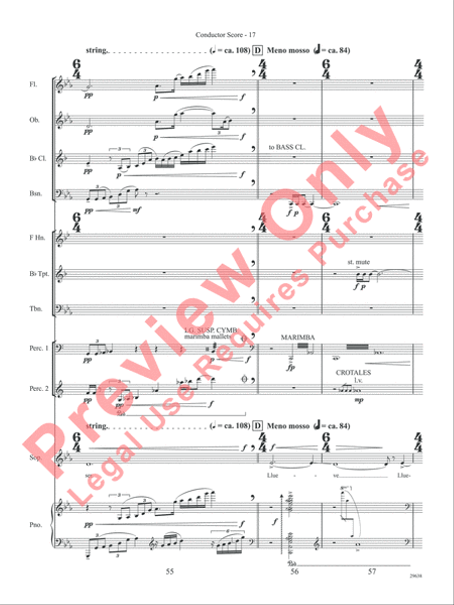 Three Spanish Songs (for Soprano and Wind Ensemble) Concert Band scores gallery preview page 22