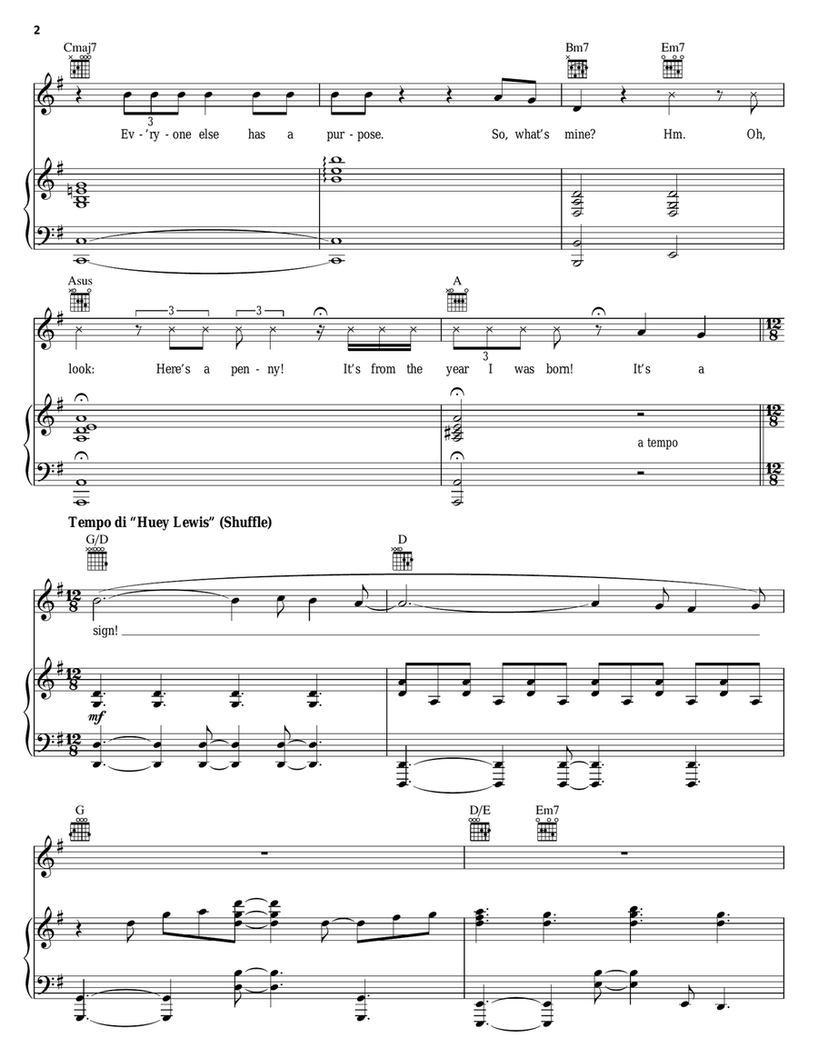 Purpose (from Avenue Q) Piano, Vocal scores gallery preview page 2