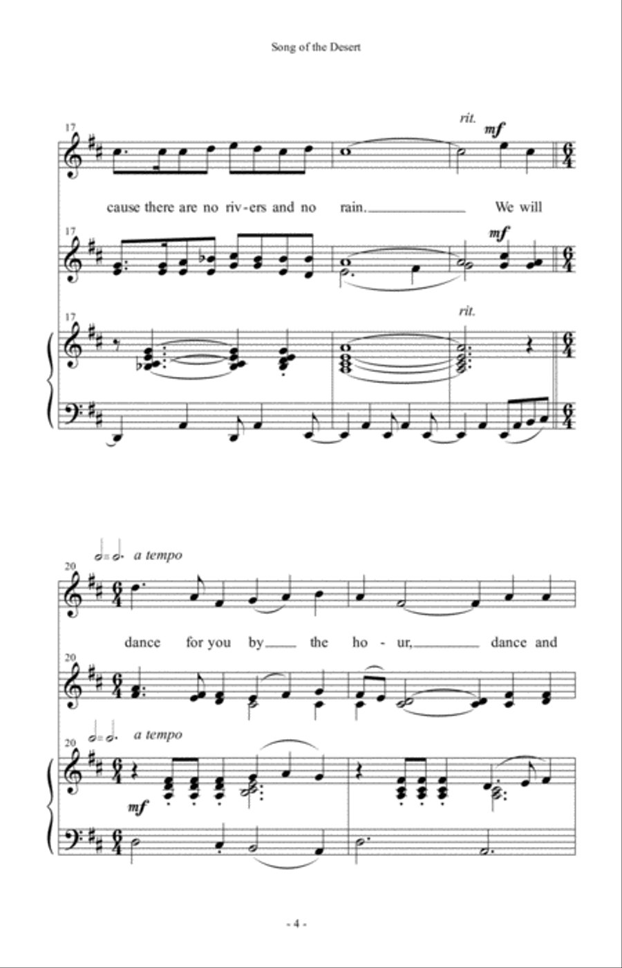 Song of the Desert Song of the Desert SSA scores gallery preview page 4