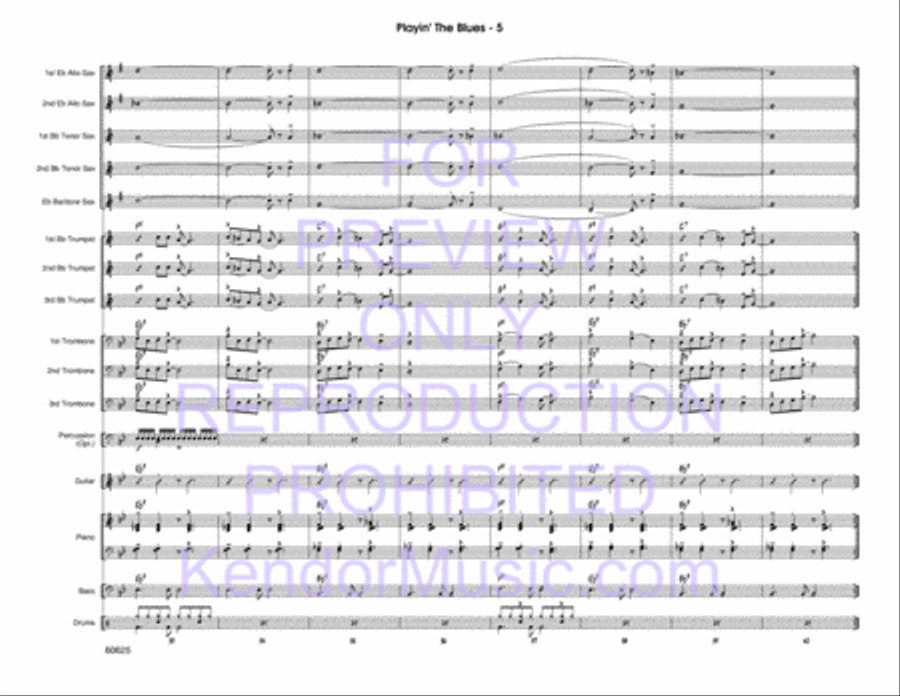 Playin' The Blues Playin' The Blues Jazz Ensemble scores gallery preview page 6