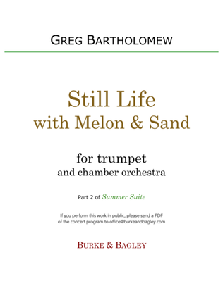 Still Life with Melon & Sand (trumpet & chamber orchestra)