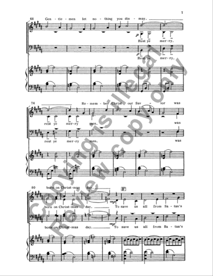 Christmas Trilogy: 3. God Rest Ye Merry, Gentlemen 4-Part scores gallery preview page 24
