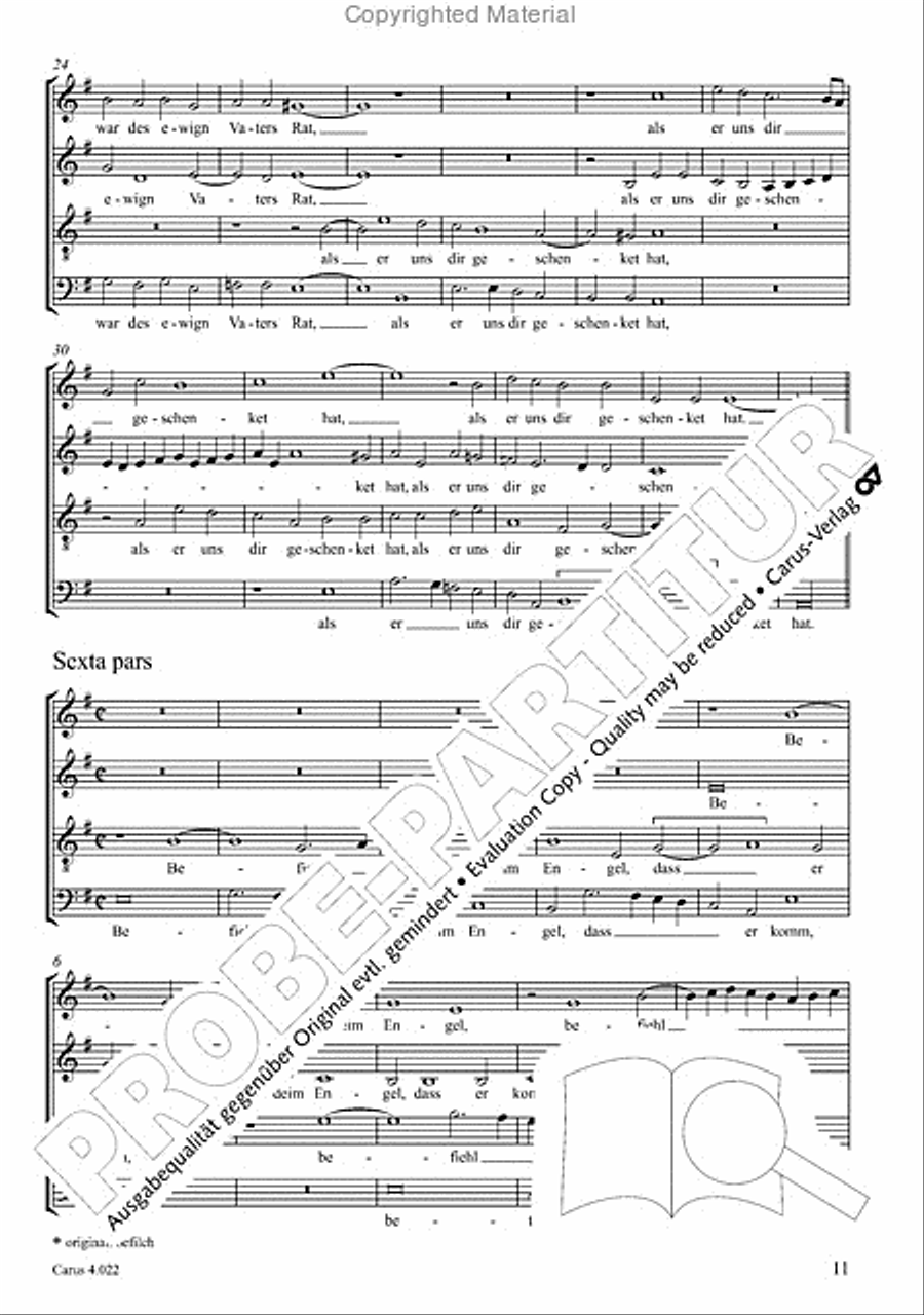 Christ, der du bist der helle Tag 4-Part scores gallery preview page 10