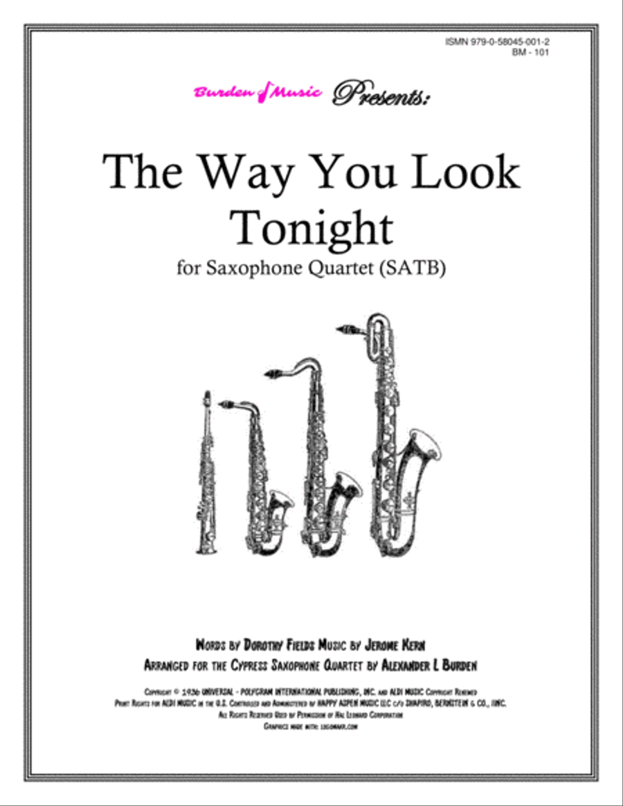 The Way You Look Tonight Woodwind Quartet scores gallery preview page 1