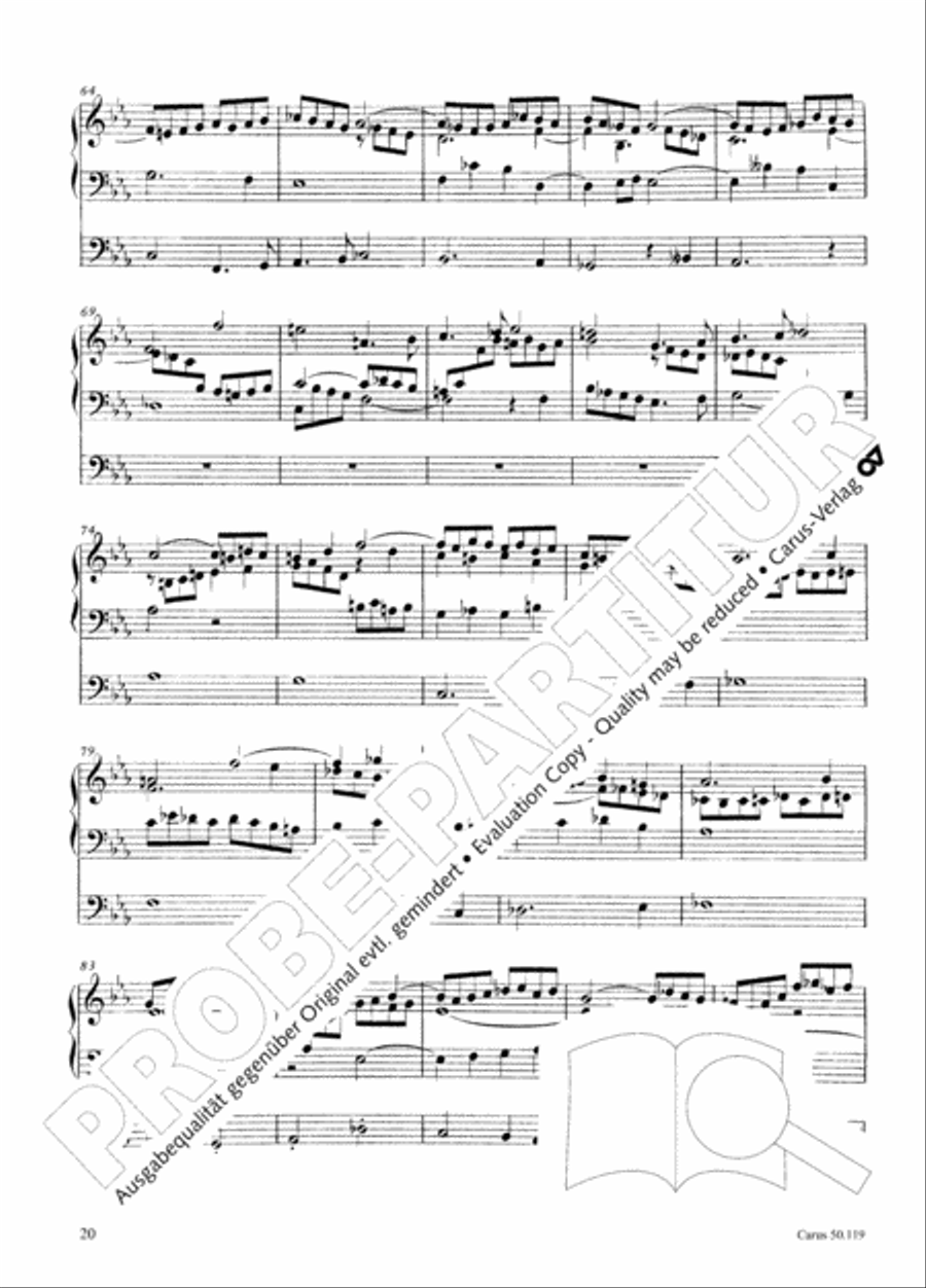 Organ Sonata No. 6 in E flat minor Organ scores gallery preview page 21