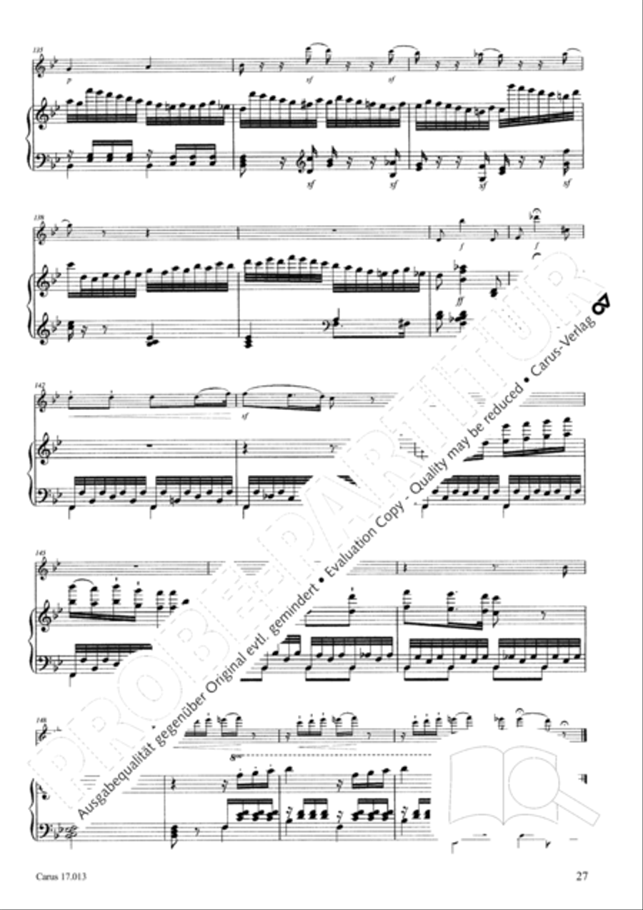 Sonate fur Querflote und Klavier Flute Solo scores gallery preview page 28