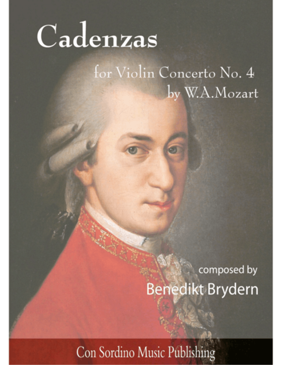 Cadenzas for W.A.Mozart Violin Concerto No.4 Violin Solo scores gallery preview page 1