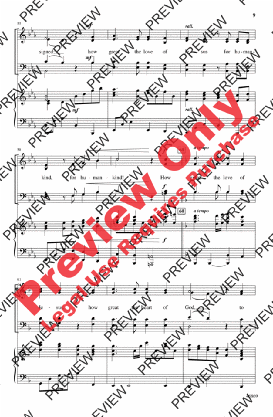 How Great the Love of Jesus 4-Part scores gallery preview page 9