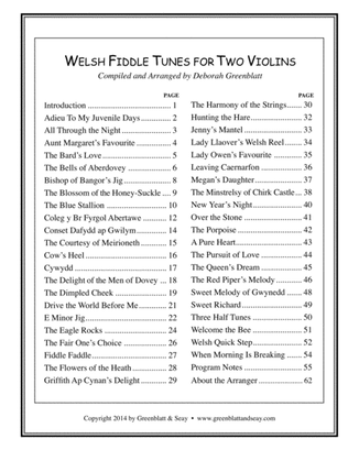 Welsh Fiddle Tunes for Two Violins