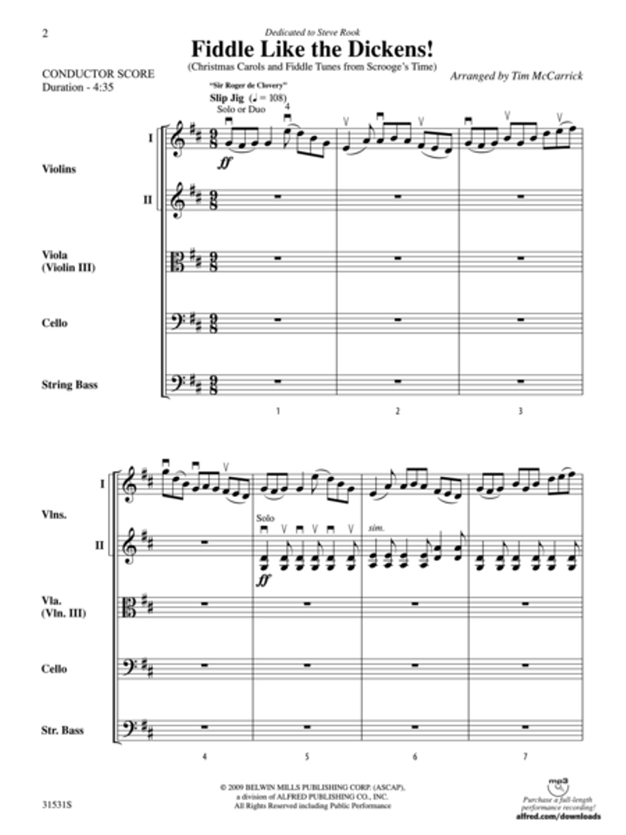 Fiddle Like the Dickens! (score only) String Orchestra scores gallery preview page 2