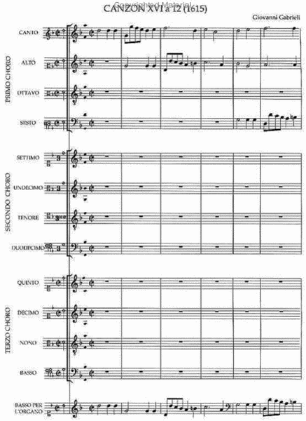 Canzon XVI a 12 - Score and parts