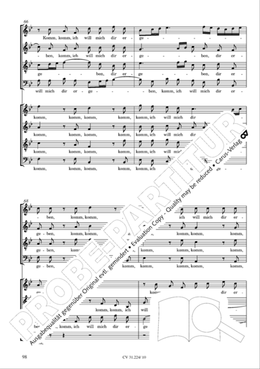 The complete motets (without Bc) Choir scores gallery preview page 105