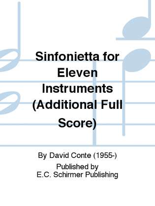 Book cover for Sinfonietta for Eleven Instruments (Additional Full Score)