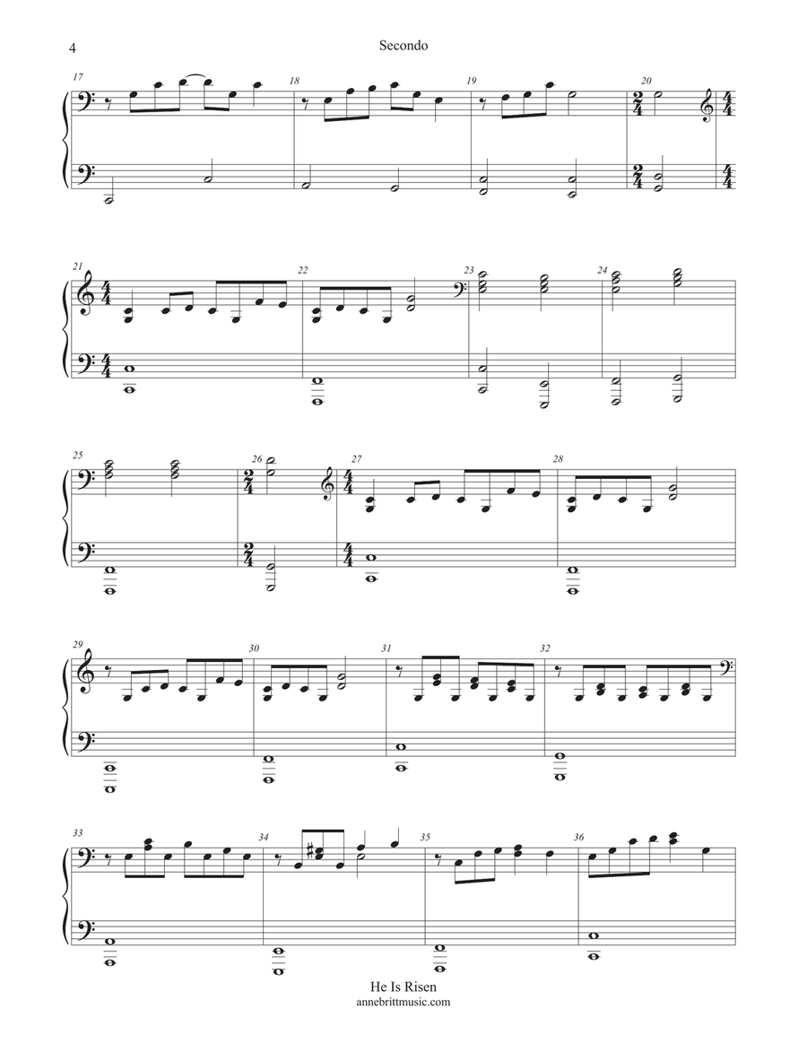 He Is Risen (piano duet) 1 Piano, 4-Hands scores gallery preview page 4