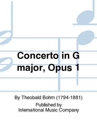 Concerto In G Major, Opus 1