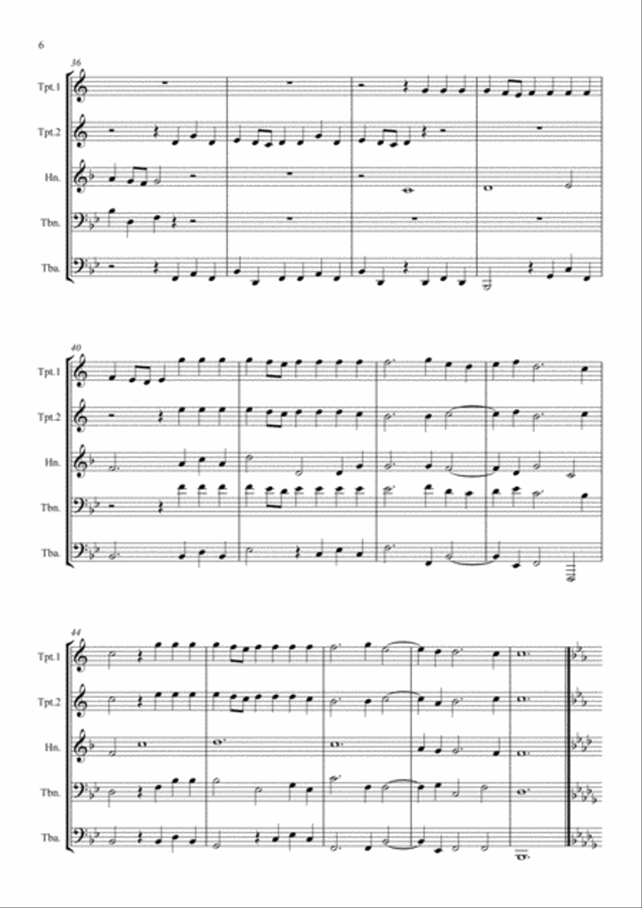 A Selection of Processional and Recessional Wedding Music for Brass Quintet - brass quintet image number null