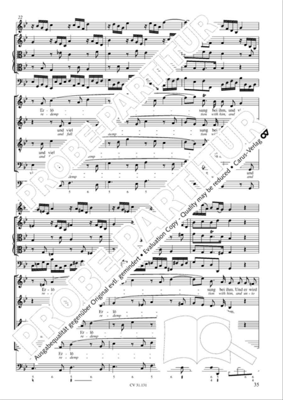Form the deep, Lord, cried I, Lord, to Thee (Aus der Tiefe rufe ich, Herr, zu dir) 4-Part scores gallery preview page 36