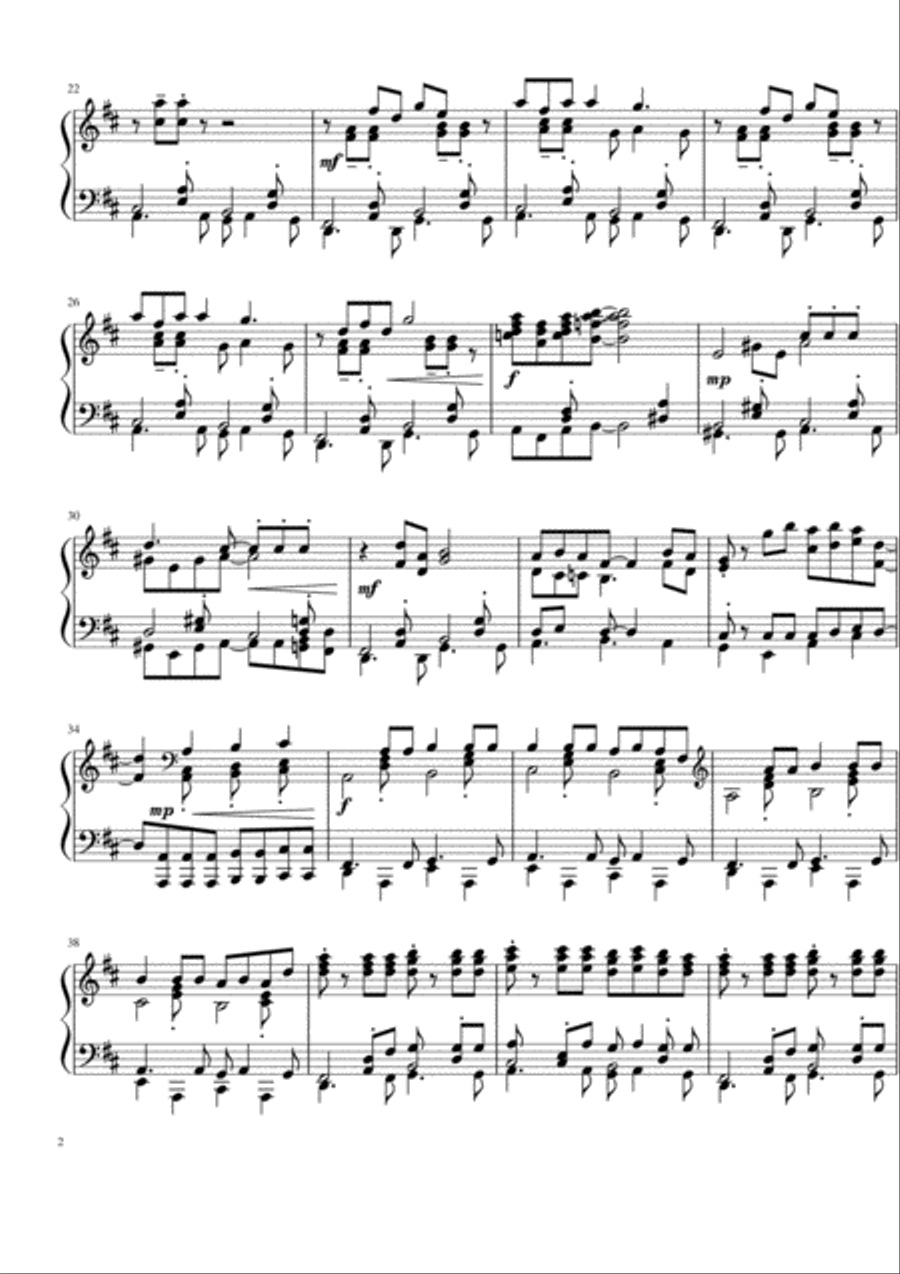 Summer Nights Piano Solo scores gallery preview page 2