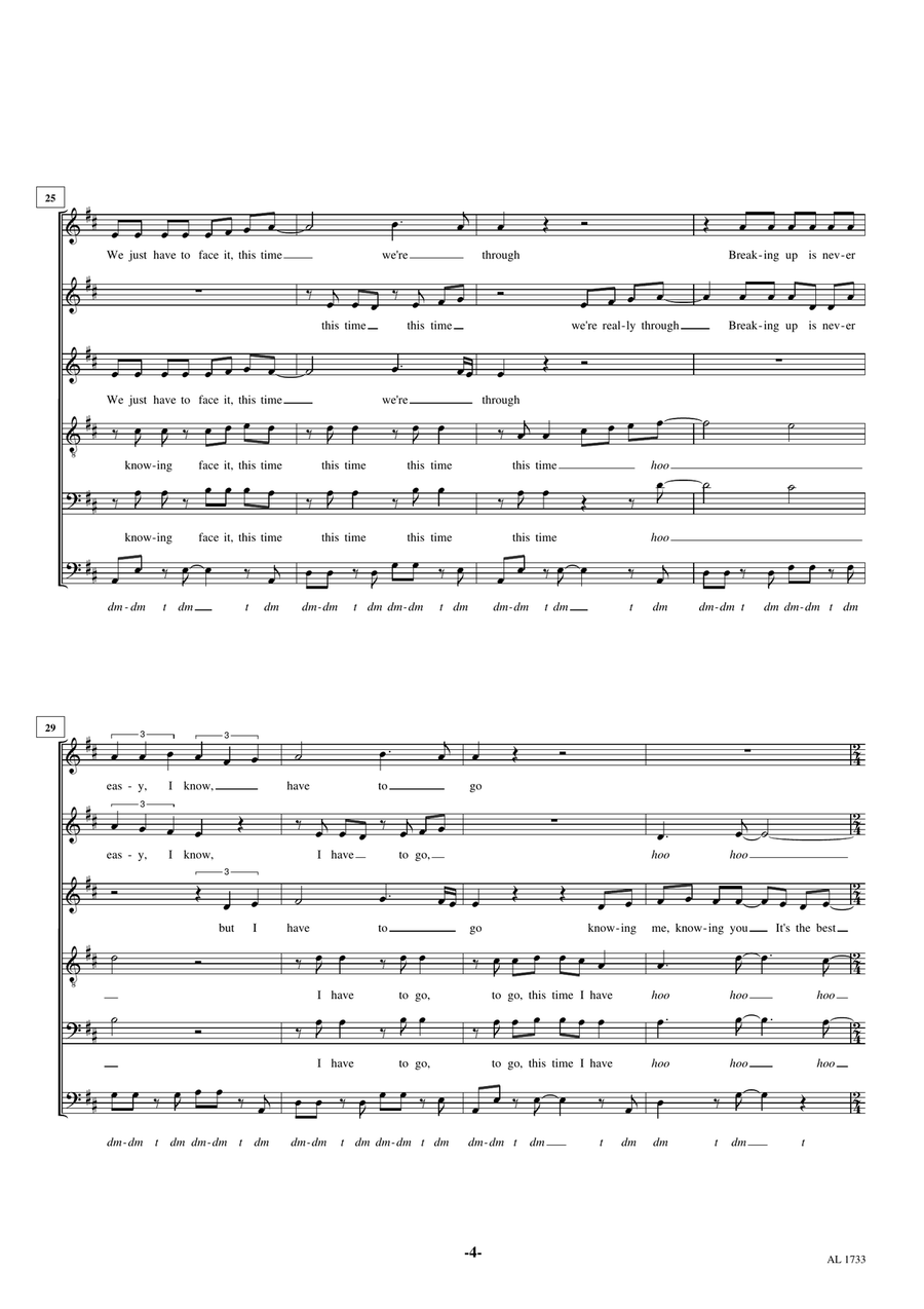 Knowing Me, Knowing You Choir scores gallery preview page 4