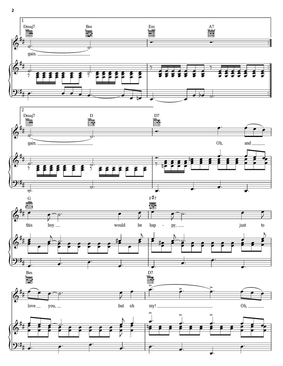 This Boy (Ringo's Theme) Piano, Vocal, Guitar scores gallery preview page 2