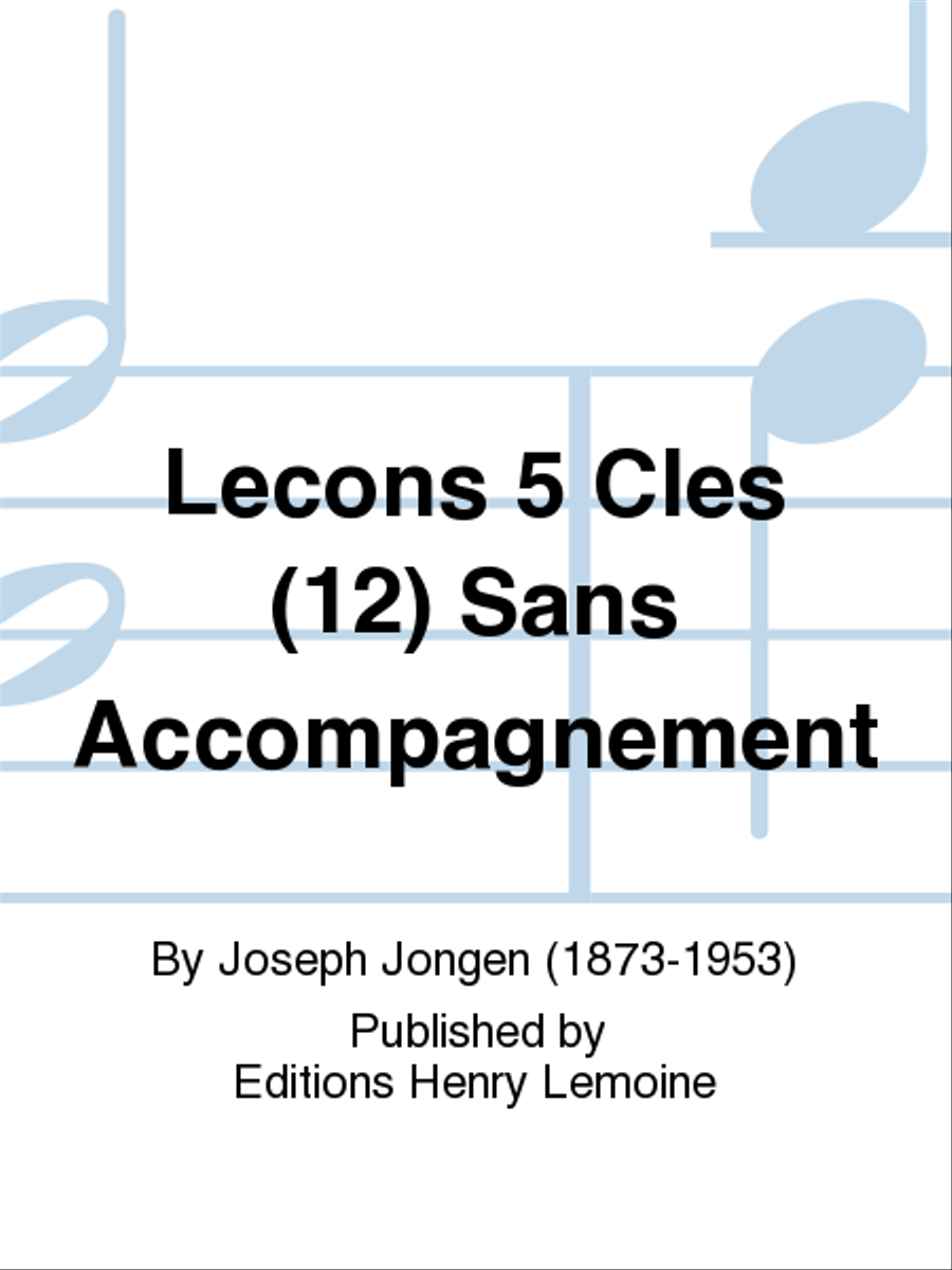 Lecons 5 Cles (12) Sans Accompagnement Score scores gallery preview page 1