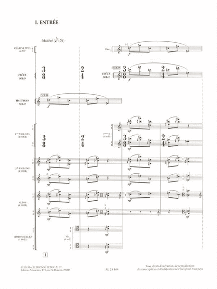 Concert A Quatre (orchestra) Orchestra scores gallery preview page 2