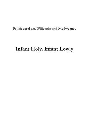 Infant Holy, Infant Lowly - Clarinet solo