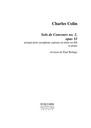 Book cover for Solo de Concours no. 1
