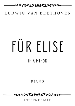 Beethoven - Für Elise (Klavierstück) in A Minor - Intermediate