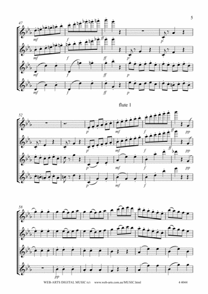 MINUET from L'Arlesienne Suite No.1 for 4 flutes - BIZET image number null