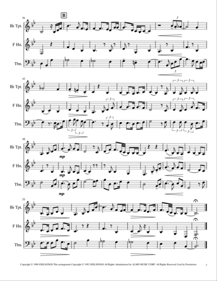 And So It Goes Brass Ensemble scores gallery preview page 3