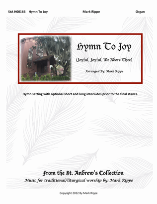 Book cover for Hymn To Joy (Joyful, Joyful, We Adore Thee) StA H00166