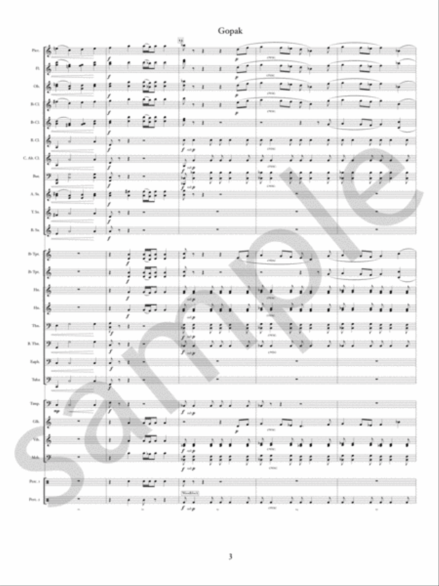 Gopak Concert Band scores gallery preview page 6