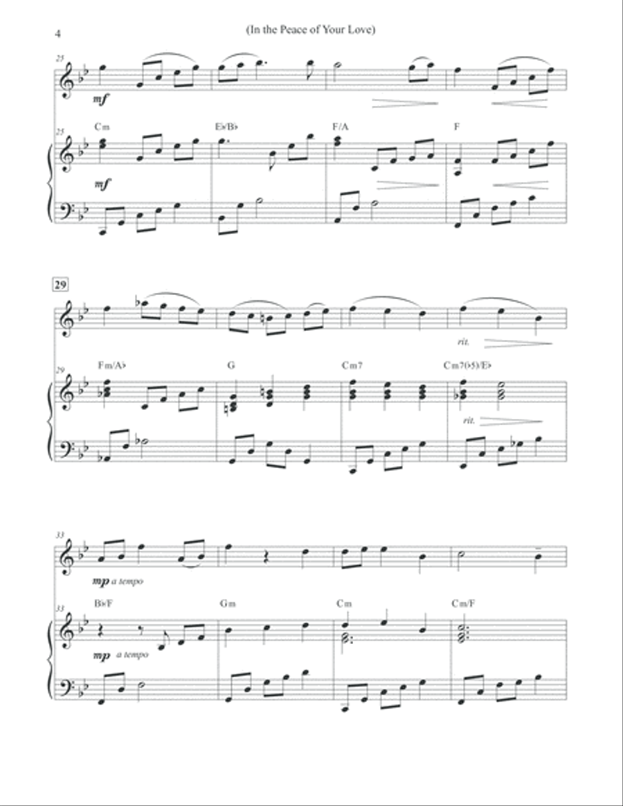In the Peace of Your Love - Violin & Piano Violin Solo scores gallery preview page 4