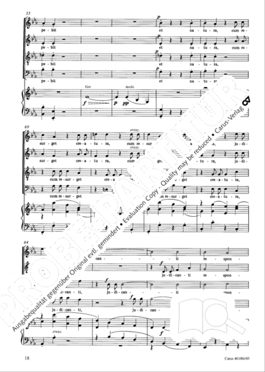 Requiem in C minor 4-Part scores gallery preview page 19