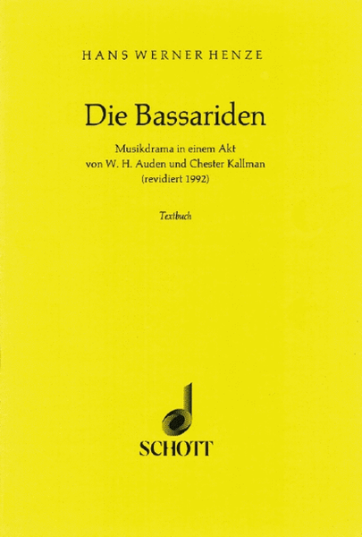 Bassarids Libretto Ger.(revised)