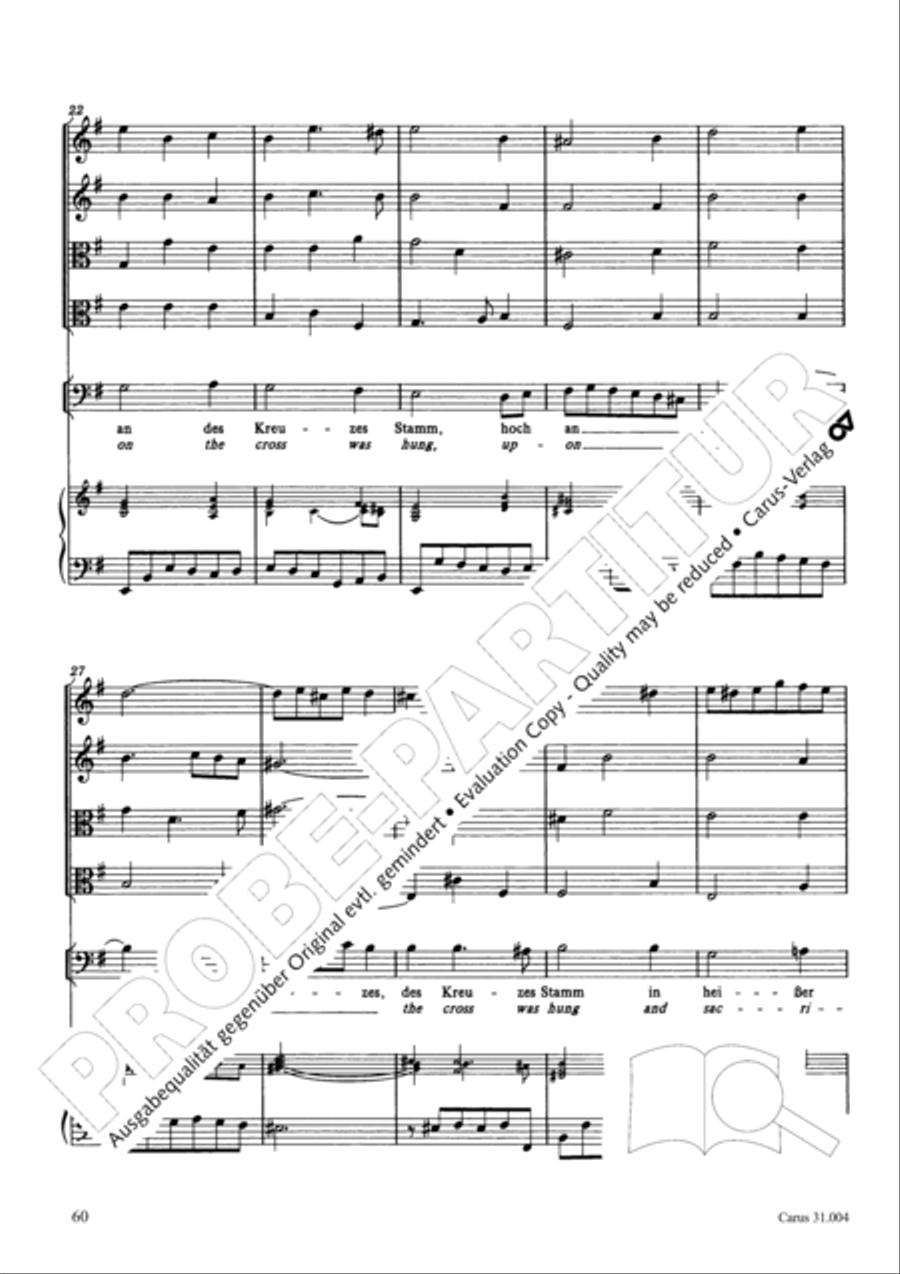 Christ lay in death's cold prison (Christ lag in Todesbanden) 4-Part scores gallery preview page 61