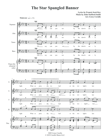 The Star Spangled Banner (SATB) image number null