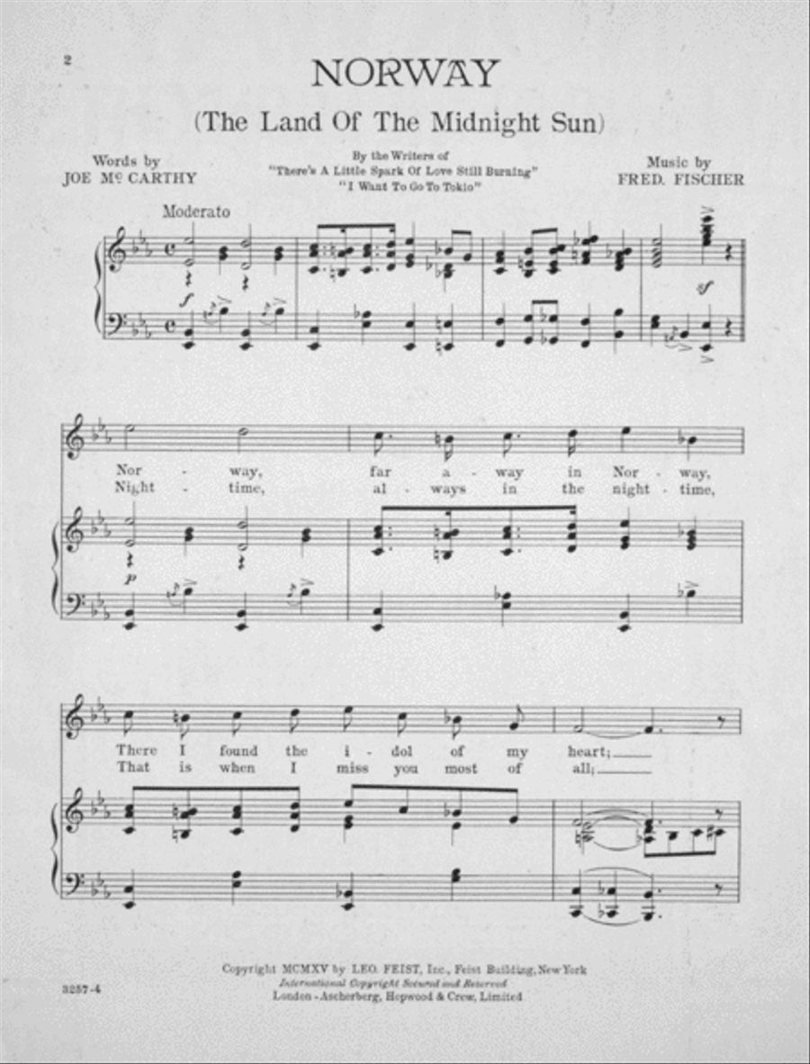 Norway. The Land of the Midnight Sun Voice scores gallery preview page 2
