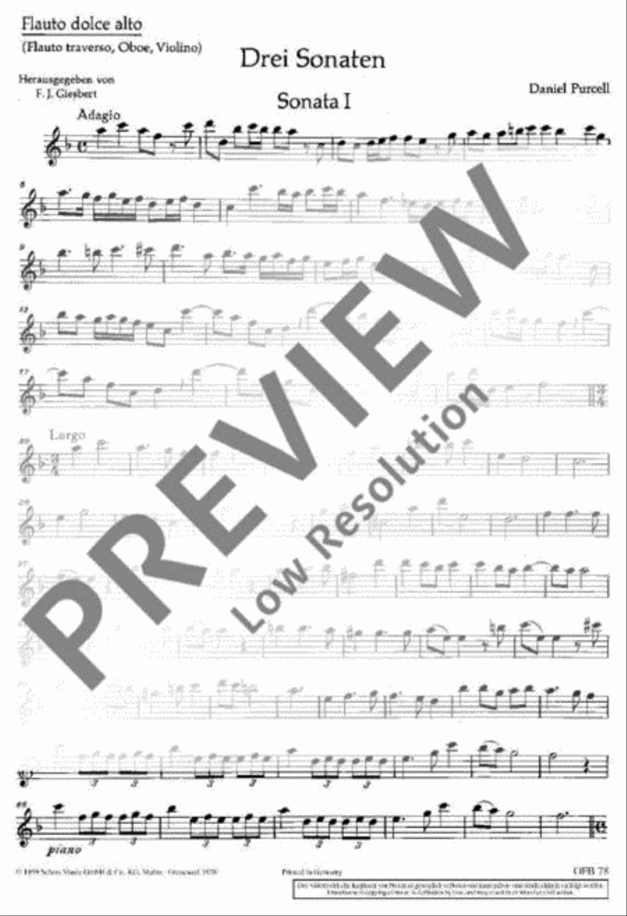 3 Sonatas Flute scores gallery preview page 21