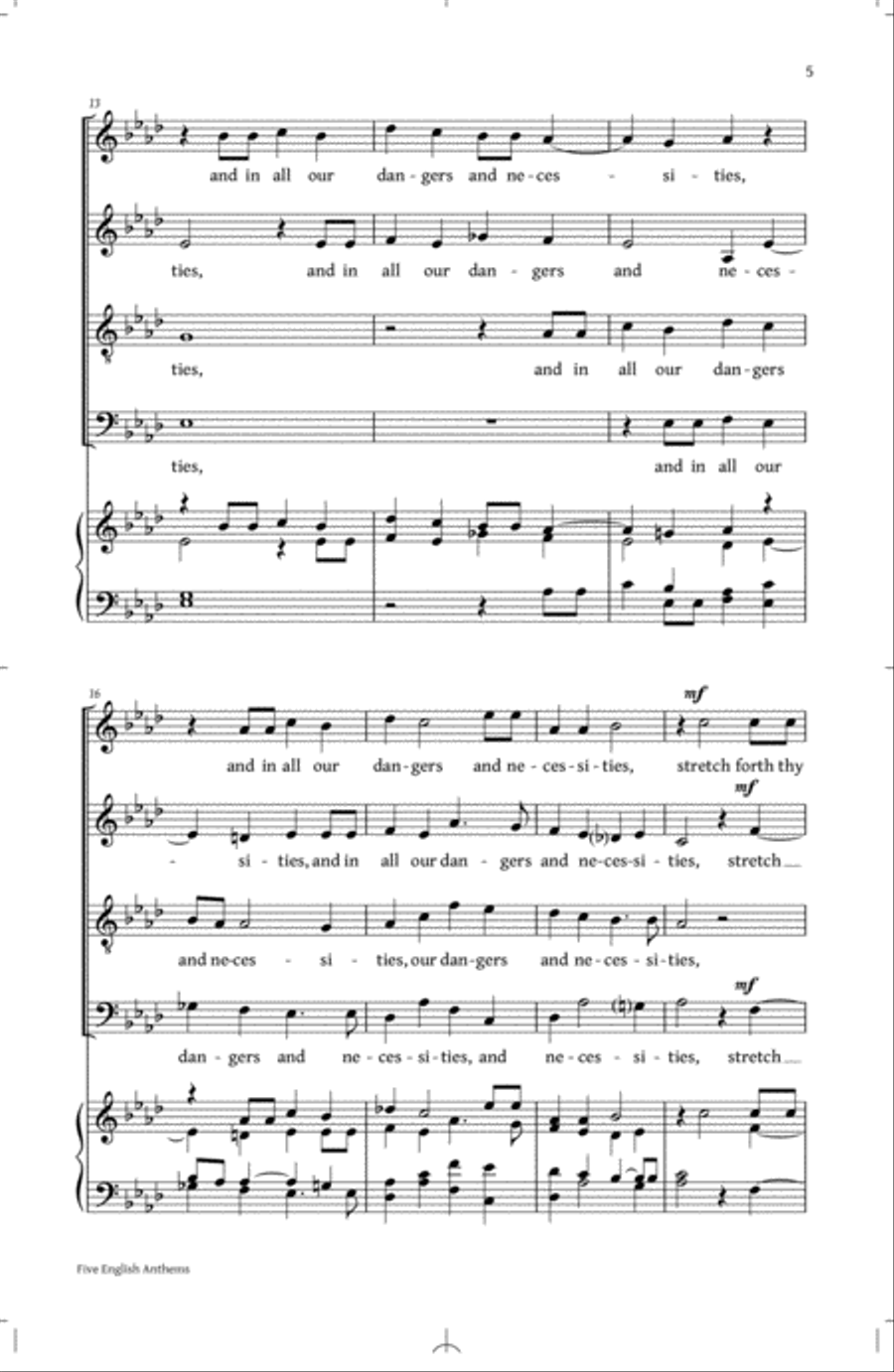 Five English Anthems (Collection) 4-Part scores gallery preview page 3