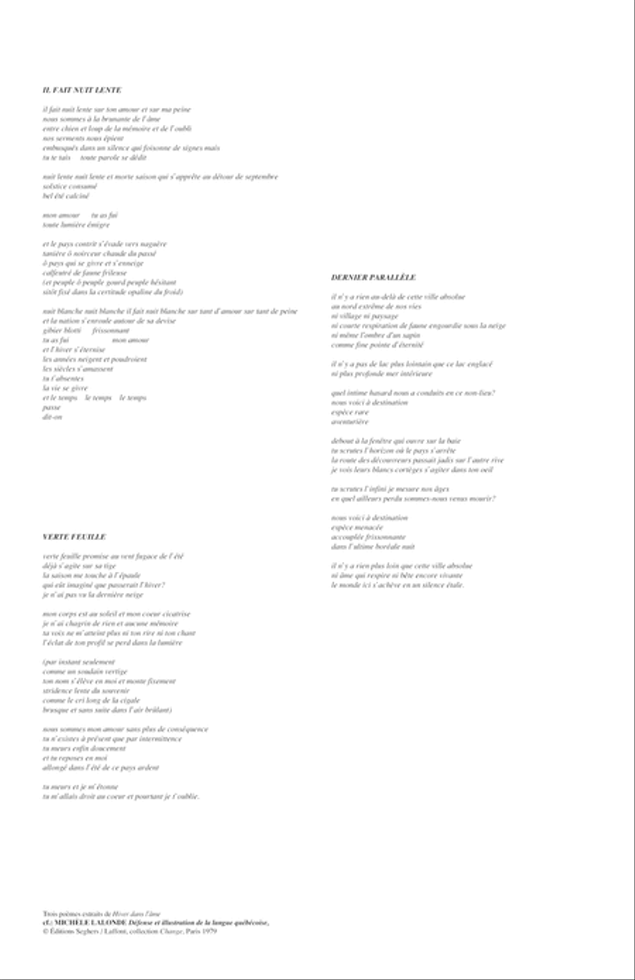 Hiver dans l'âme (baryton) Orchestra scores gallery preview page 3