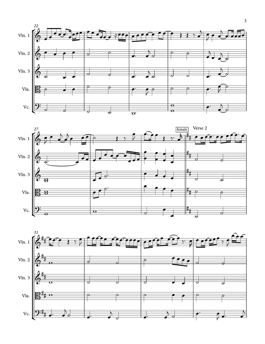 When God Made You String Quartet scores gallery preview page 3