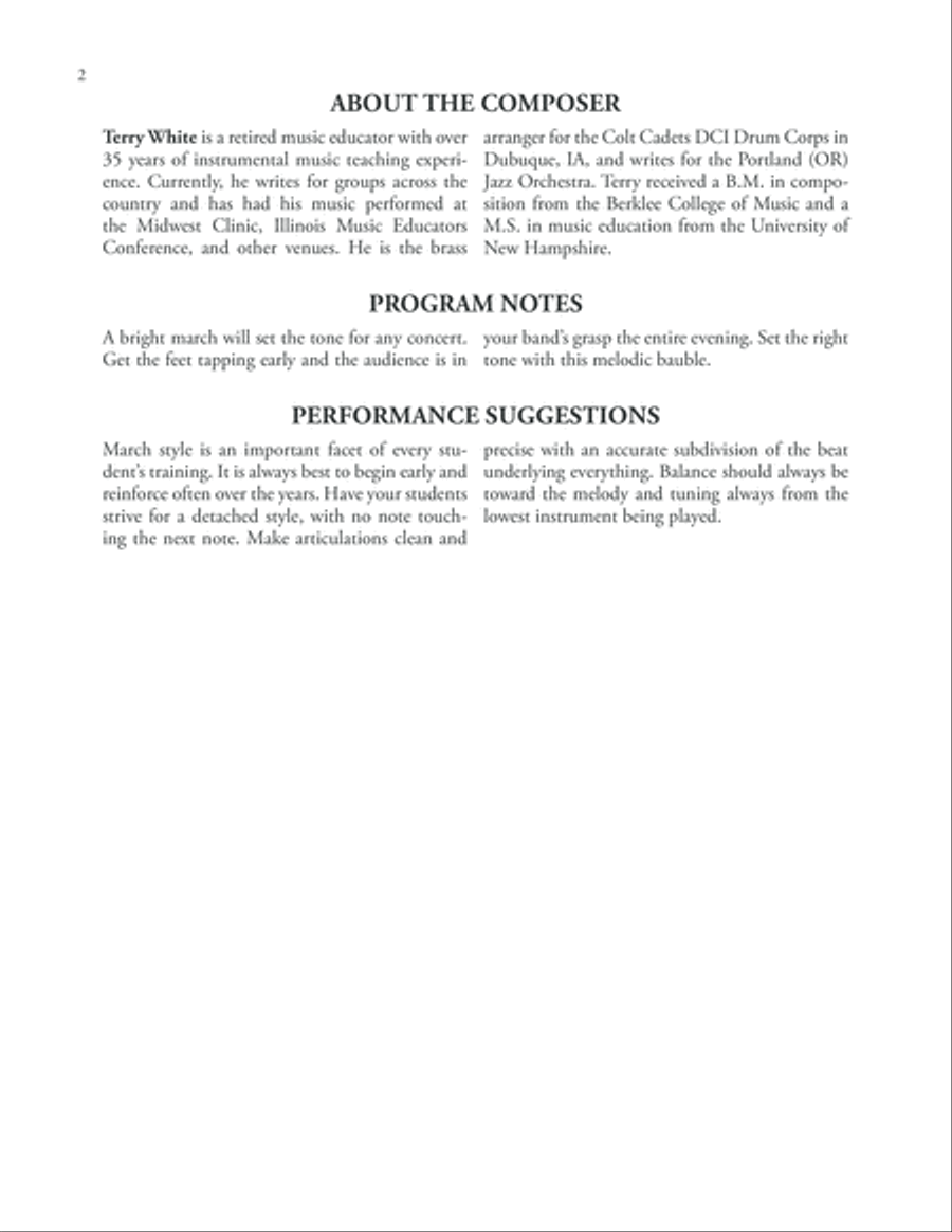 Acadia March Concert Band scores gallery preview page 2