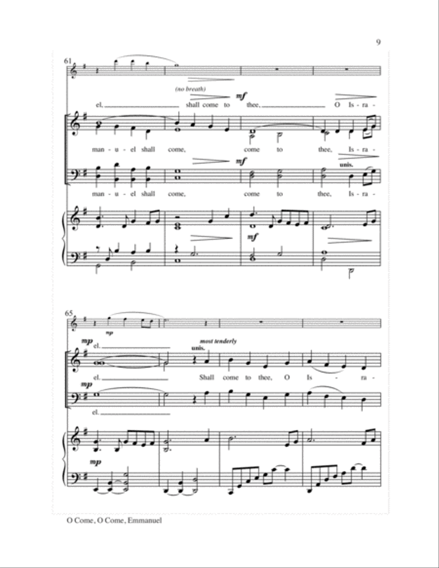 O Come, O Come, Emmanuel 4-Part scores gallery preview page 9