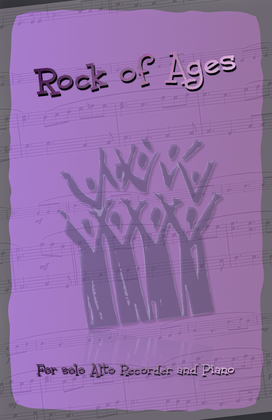 Book cover for Rock of Ages, Gospel Hymn for Alto Recorder and Piano